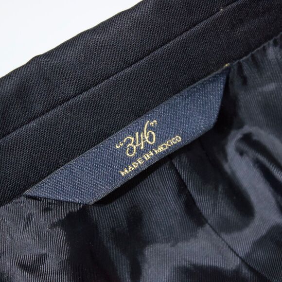 Brooks Brothers 346 Classic Navy Blue Blazer Gold Buttons 100% Wool Men Size 48L - Picture 10 of 15